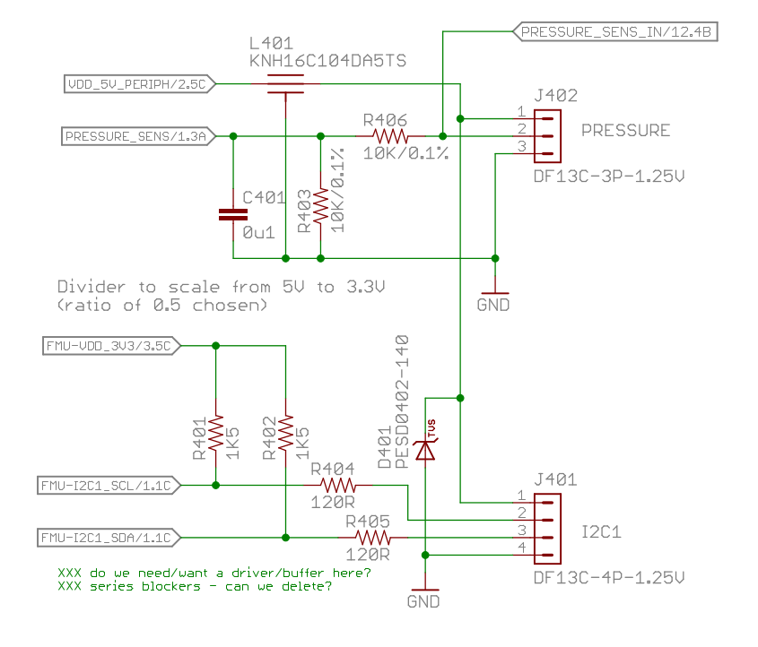 Pixhawk I2C connector (for reference)